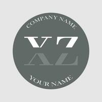 eerste xz logo brief monogram luxe hand- getrokken vector