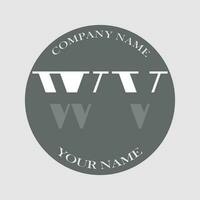 eerste wv logo brief monogram luxe hand- getrokken vector