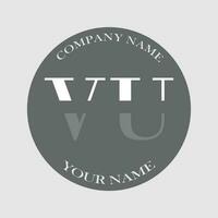 eerste vu logo brief monogram luxe hand- getrokken vector