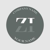 eerste zi logo brief monogram luxe hand- getrokken vector