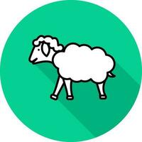 tekenfilm schapen icoon Aan groen achtergrond. vector