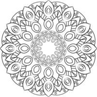 elegant bloemen of mandala patroon Aan wit achtergrond. vector