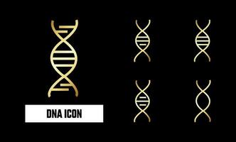 gouden dna icoon vector illustratie