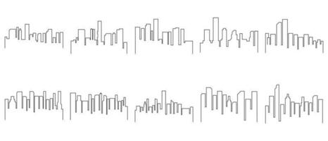 stadsgezicht schets illustratie vector reeks