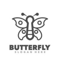 vlinder schets logo vector