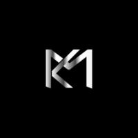 logo voor een nieuw merk van mk vector