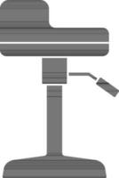hoogte verstelbaar stoel icoon in zwart en wit kleur. vector