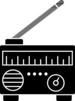 glyph icoon of symbool van retro stijl radio. vector