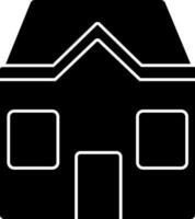 modern huis icoon in glyph stijl. vector