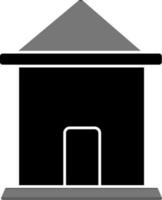 zwart en wit kleur huis icoon in vlak stijl. vector