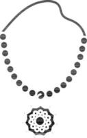 ketting icoon in glyph stijl. vector