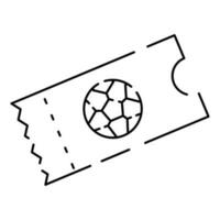 Amerikaans voetbal of voetbal lijn icoon. wereld kop kampioenschappen en toernooi. sport en geschiktheid lijn pictogrammen infographic ticket vector. vector