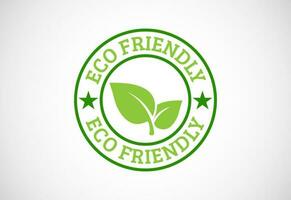 eco vriendelijk icoon. eco vriendelijk en biologisch etiketten teken. gezond natuurlijk Product etiket ontwerp vector illustratie
