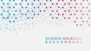 moleculair structuur achtergrond voor dna, neuronen, atoom. medisch innovatie, chemie, wetenschap en technologie concept ontwerp. vector illustratie.