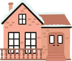 winter huis illustratie. vector