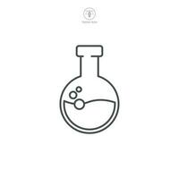 chemie fles. chemisch test buis icoon symbool sjabloon voor grafisch en web ontwerp verzameling logo vector illustratie