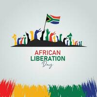 Afrikaanse bevrijding dag. mei 25. sjabloon voor achtergrond, banier, kaart, poster. vector illustratie.