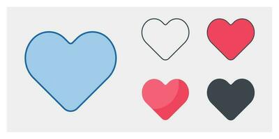 hart icoon symbool sjabloon voor grafisch en web ontwerp verzameling logo vector illustratie