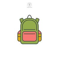 rugzak. school- zak icoon symbool sjabloon voor grafisch en web ontwerp verzameling logo vector illustratie