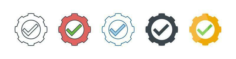 uitrusting controleren Mark icoon symbool sjabloon voor grafisch en web ontwerp verzameling logo vector illustratie