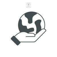 opslaan aarde icoon symbool sjabloon voor grafisch en web ontwerp verzameling logo vector illustratie