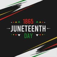 juneteenth groet kaart voor vieren vrijheid geschikt voor sociaal media na, campagne, groet, en meer Aan juni 19 vector