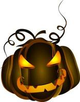 3d illustratie van spookachtig jack-o-lantern icoon. vector