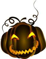 realistisch eng jack-o-lantern in 3d. vector