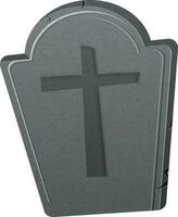 geïsoleerd grafsteen icoon in grijs kleur. vector