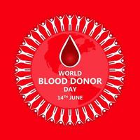 wereld bloeddonor dag vector illustratie ontwerp