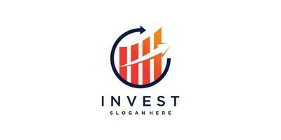 investering logo ontwerp vector met modern stijl