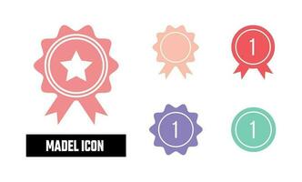 vlak medaille icoon symbool vector illustratie