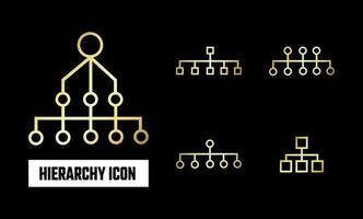 gouden hiërarchie icoon vector illustratie