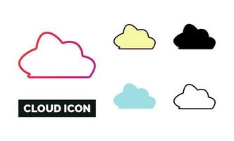 wolk icoon reeks vector illustratie