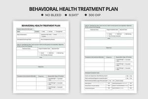gedragsmatig Gezondheid begeleiding behandeling plan logboek vector