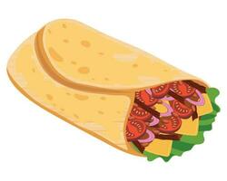 burrito heerlijk Mexicaans voedsel icoon vector