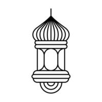 Arabisch lamp lijn stijl icoon vector