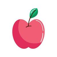 vers appel fruit rood icoon vector