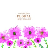 Abstract floral kaart aquarel ontwerp vector