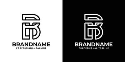 brief bt of tb monogram logo, geschikt voor ieder bedrijf met bt of tb initialen. vector