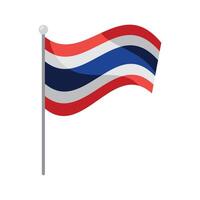 Thailand vlag golvend in pool vector