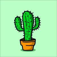 cactus vector illustratie. cactus planten ontwerp sjabloon. vector illustratie van cactus. cactus tekenfilm stijl.
