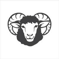 schapen hoofd met hoorns icoon. lam hoofd symbool icoon ontwerp. schapen hoofd icoon. vector illustratie.