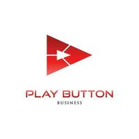 Speel knop icoon logo ontwerp sjabloon vector
