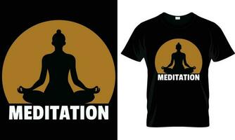 yoga t-shirt ontwerp grafisch vector. vector