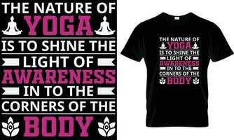 yoga t-shirt ontwerp grafisch vector. vector