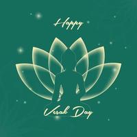 vesak day social media post vector met transparante lotus achtergrond