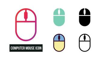 computer muis icoon reeks vector illustratie