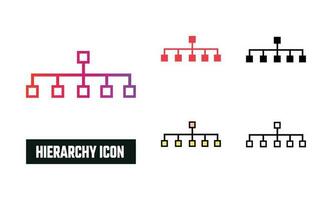 hiërarchie icoon reeks vector illustratie