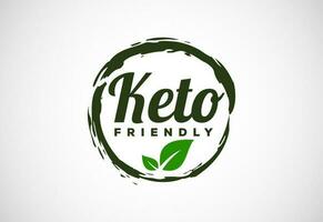 keto vriendelijk icoon. keto vriendelijk en biologisch etiketten teken. gezond natuurlijk Product etiket ontwerp vector illustratie